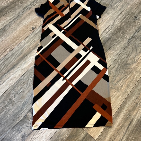 Chico’s Travelers Graphic Printed Midi Dress Size 0 Nwt’s 109$ - Picture 7 of 12